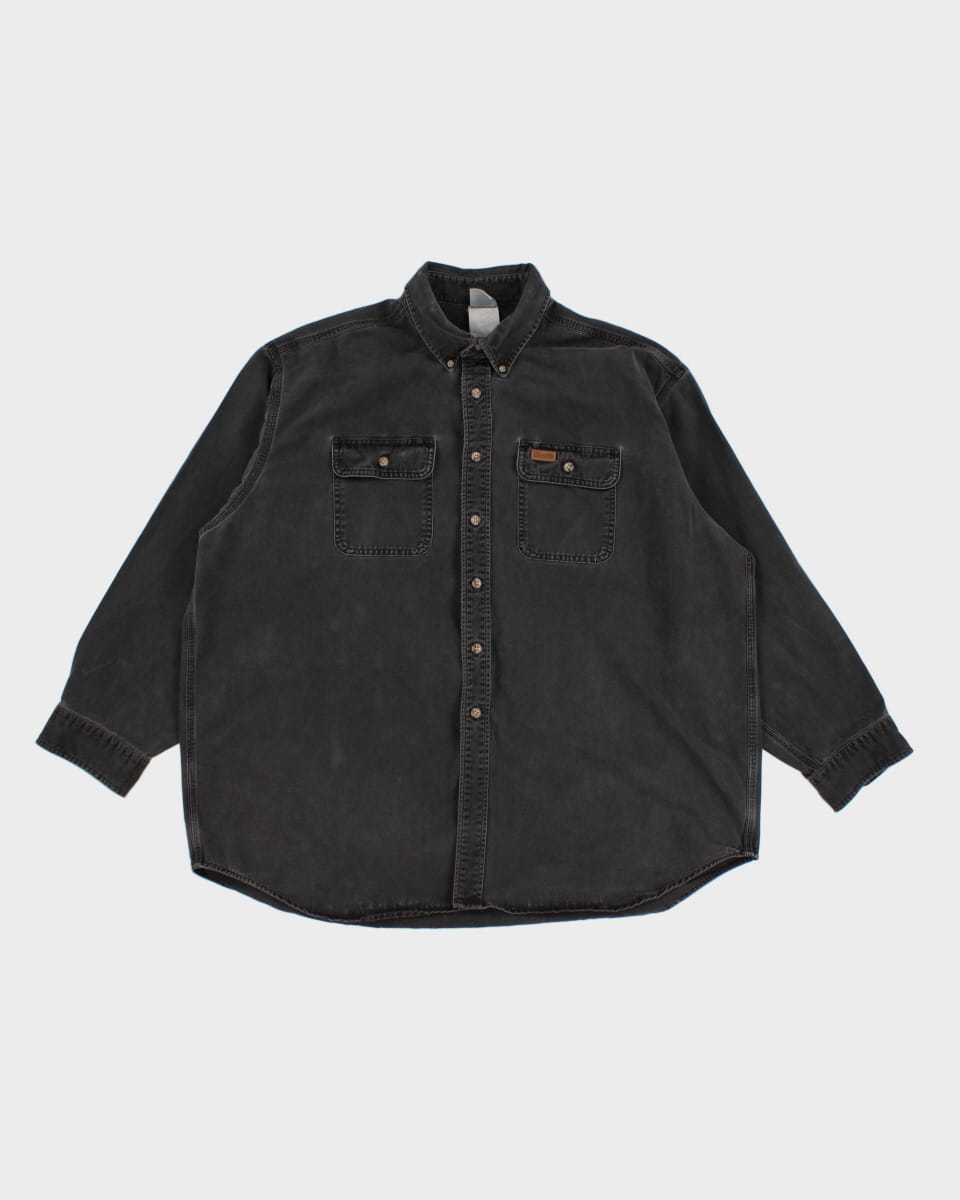 Vintage Carhartt Black Denim Work Shirt - XXL