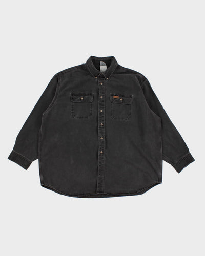 Vintage Carhartt Black Denim Work Shirt - XXL