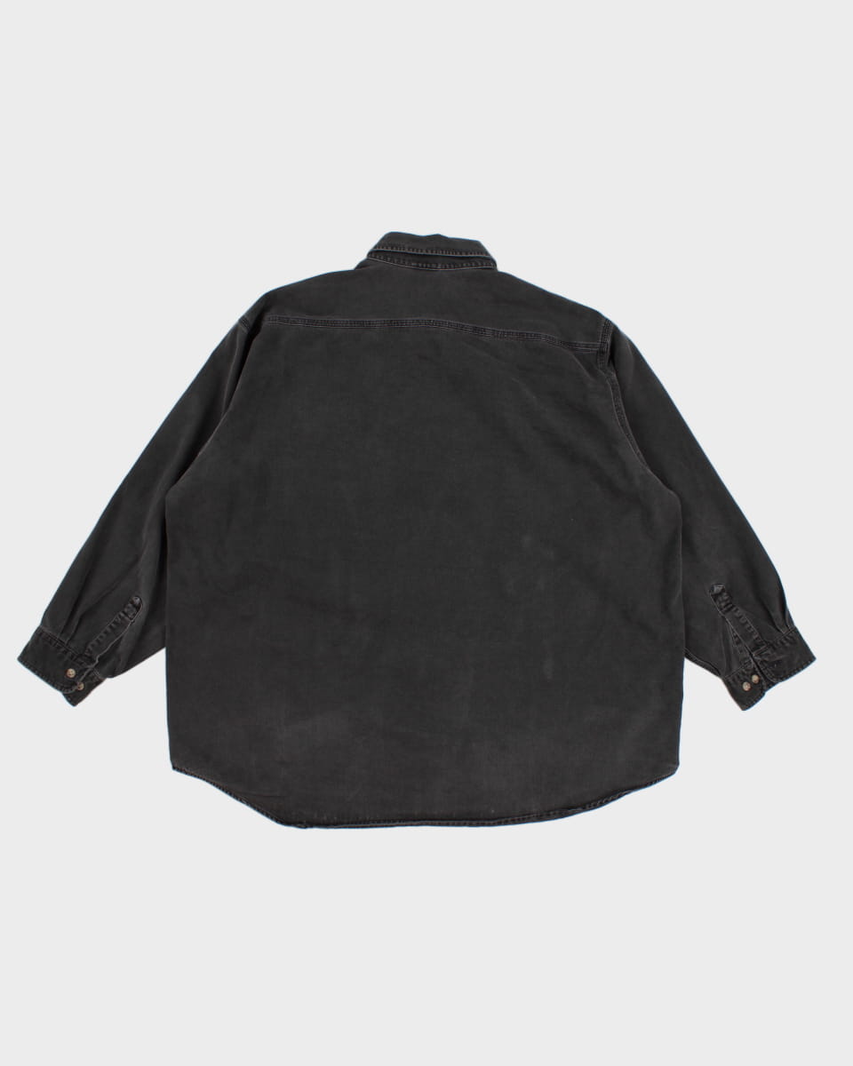 Vintage Carhartt Black Denim Work Shirt - XXL