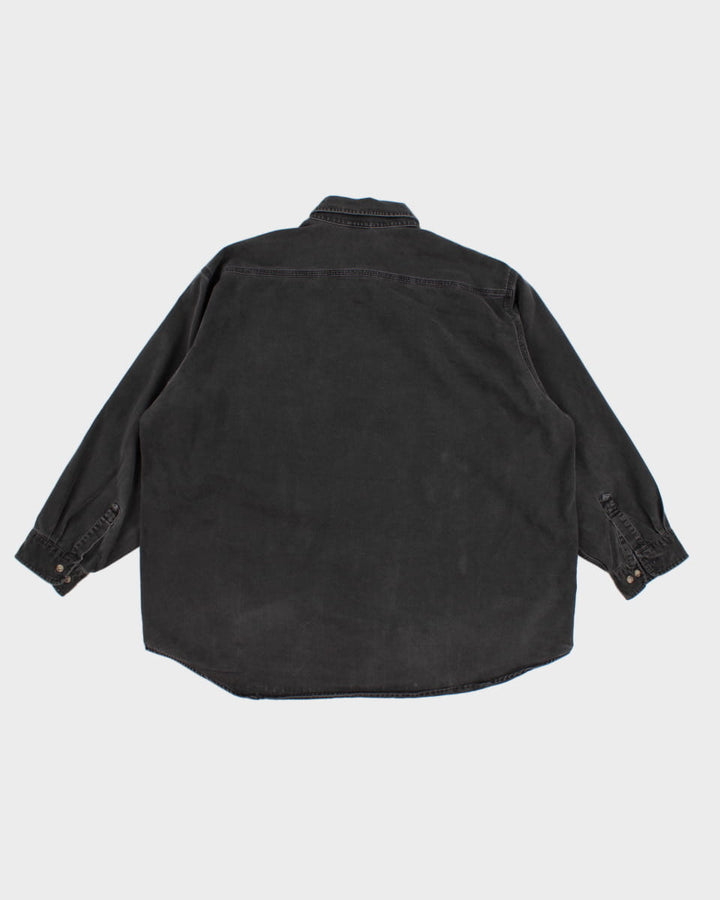 Vintage Carhartt Black Denim Work Shirt - XXL