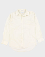 Vintage 90s Christian Dior Cream Dress Shirt - XL