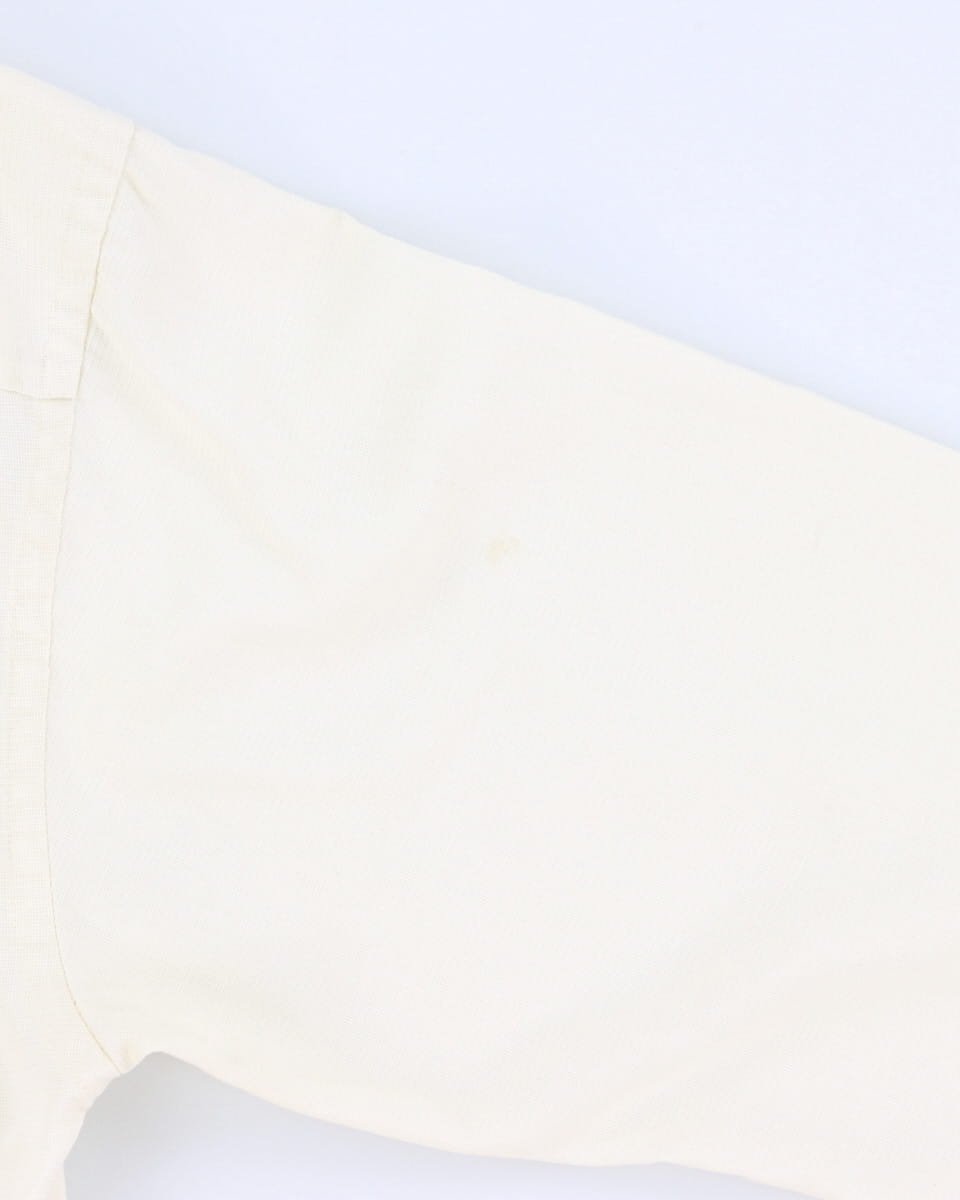 Vintage 90s Christian Dior Cream Dress Shirt - XL