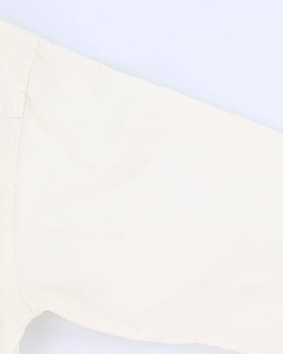 Vintage 90s Christian Dior Cream Dress Shirt - XL