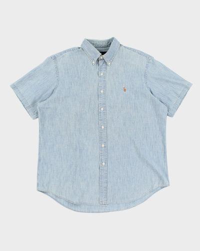 00s Ralph Lauren Short Sleeve Denim Shirt - XL
