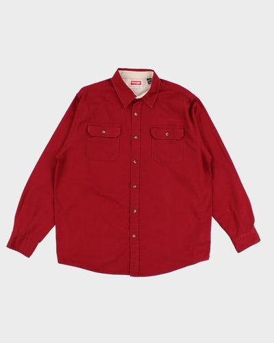 90's Wrangler Sturdy Red Shirt - L - XL