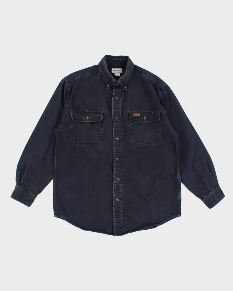 90's Men's Black Carhartt Sturdy Work Shirt - M - L