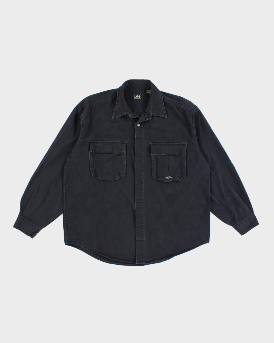 90's Men's Black Lee Sturdy Work Shirt - L