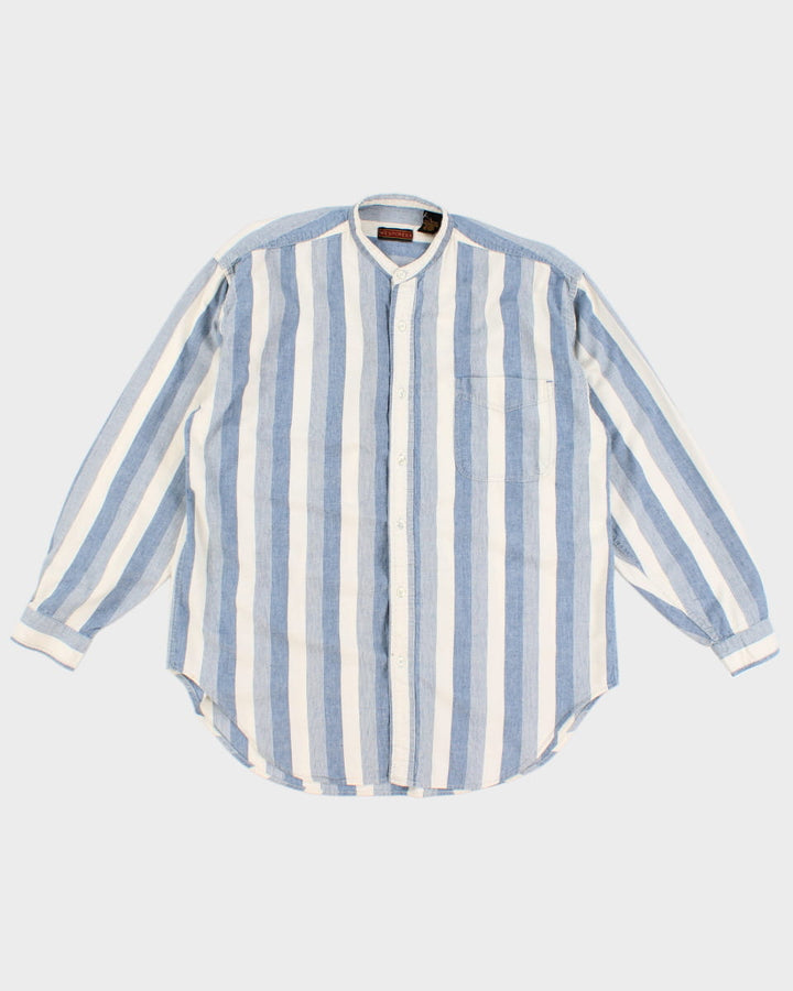Vintage 90's 'Westcreek' Striped Denim Shirt - L