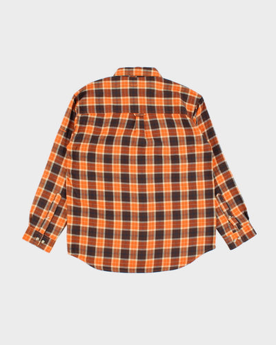 Columbia Titanium Orange Plaid Shirt - L