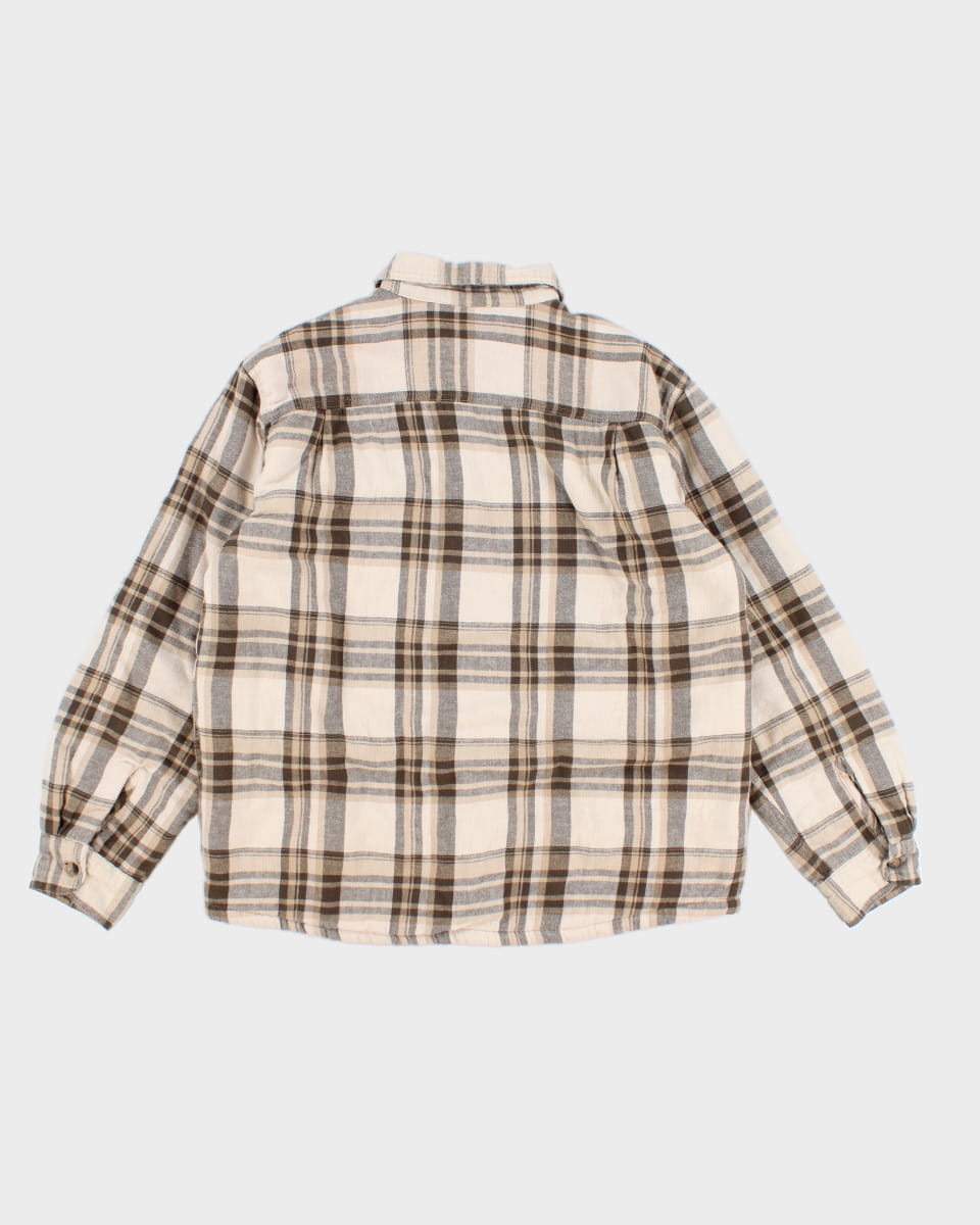 Vintage 90s Wrangler Fleece Lined Flannel Shirt - L