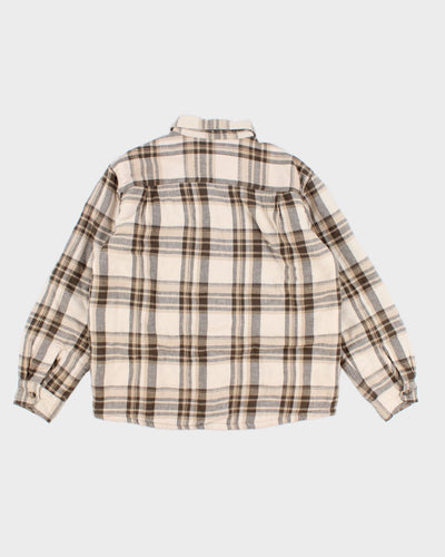 Vintage 90s Wrangler Fleece Lined Flannel Shirt - L