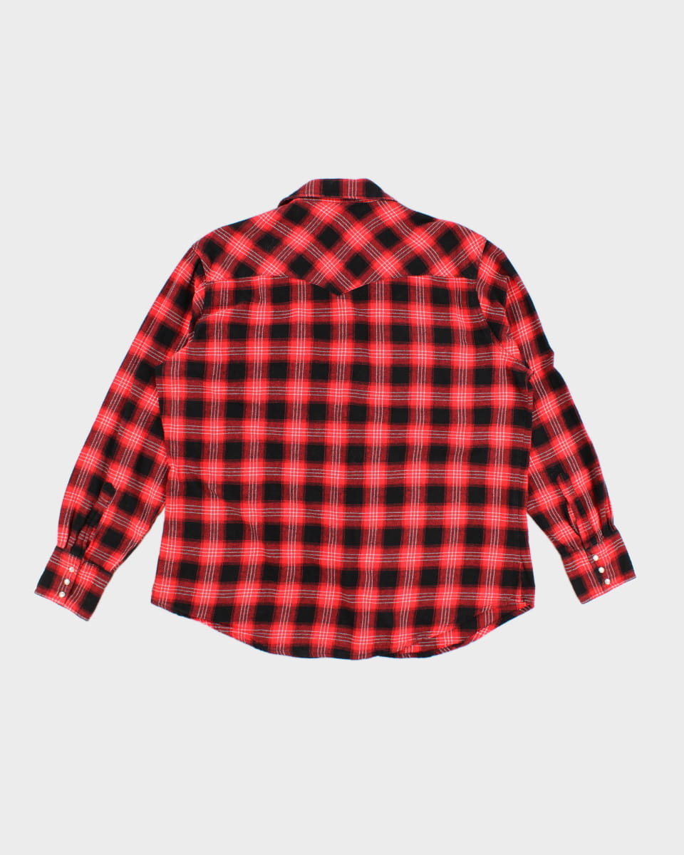 Vintage 90s Wrangler Western Flannel Shirt - XL