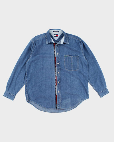 Vintage 90s Tommy Hilfiger Oversized Denim Shirt - L