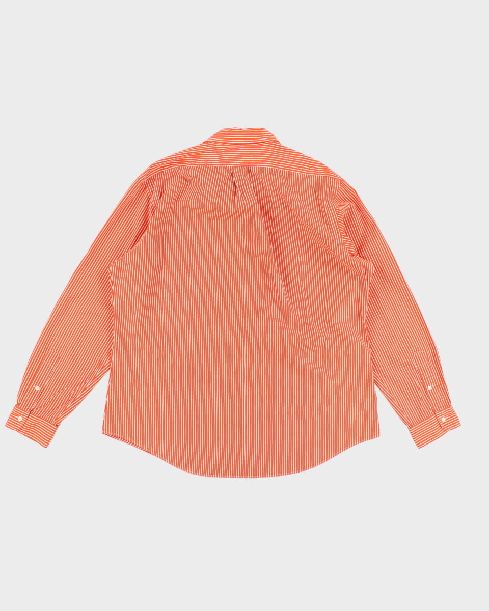 00s Ralph Lauren Orange Striped Shirt - XL