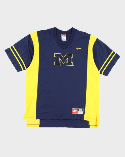 Mens Navy and Yellow Nike Sports Shirt - XL