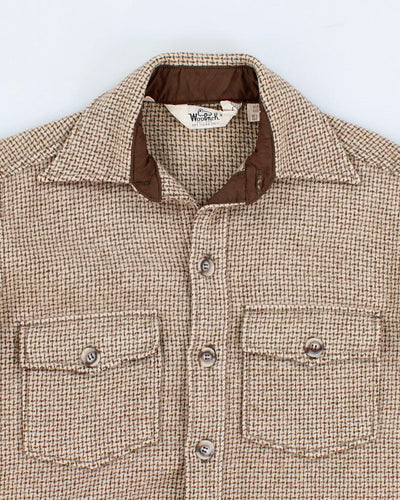 70's Vintage Men's Beige Woolrich Shirt - M