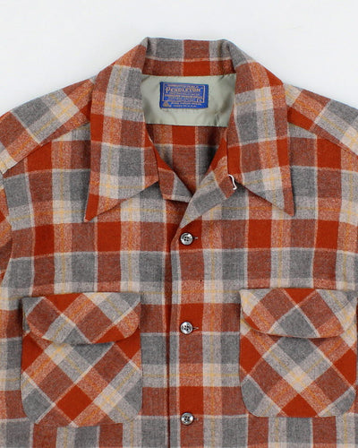 80's Vintage Men's Plaid Pendleton Wool Shirt - L