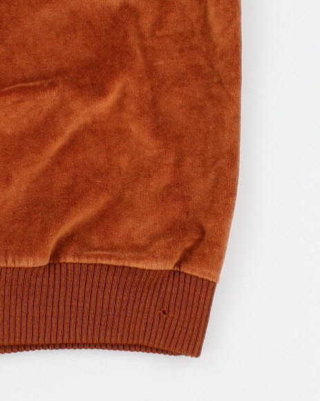 70's Vintage Men's Orange Velour Shirt - M