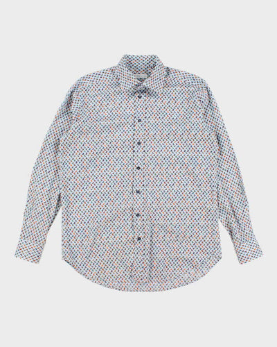 Mens Pale Blue Paisley Etro Shirt - M