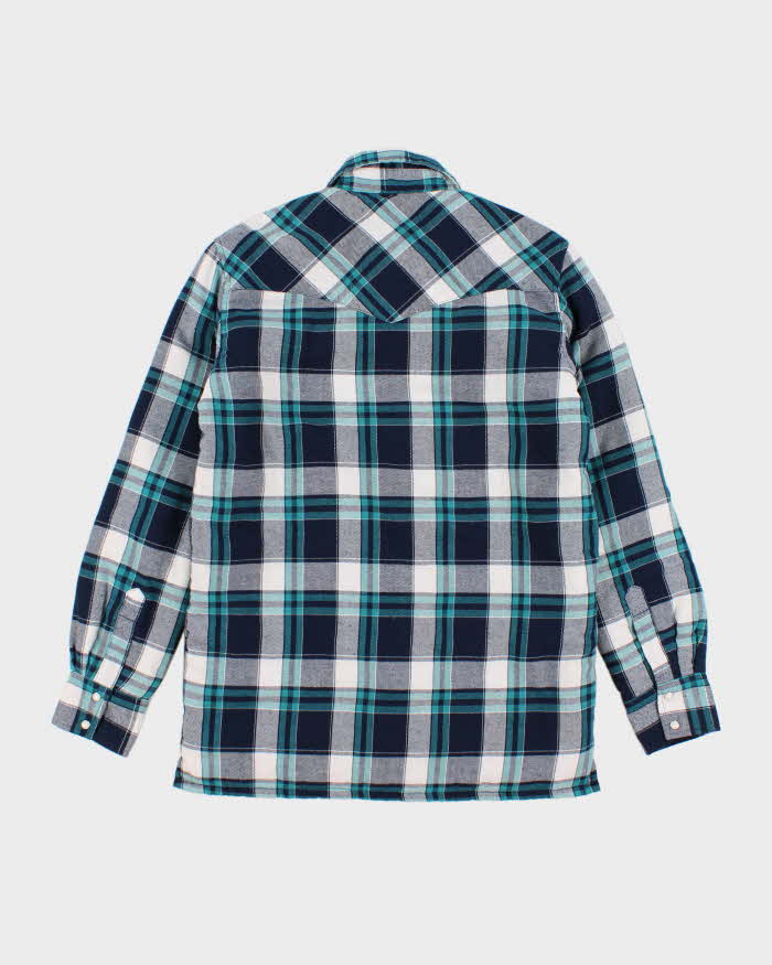 Men's Blue Flannel Wrangler Over Shirt - S