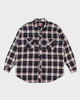 Mens Dickies Navy Flannel Over Shirt - XL
