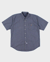 Mens Blue Ralph Lauren Checked Shirt - XL