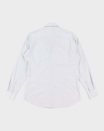 Mens Blue Boss Spotted Shirt -M