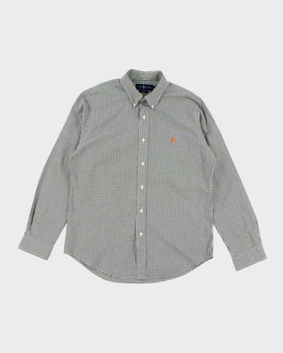 Mens Green Ralph Lauren Checked Shirt - L