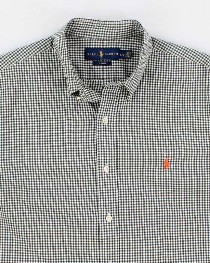 Mens Green Ralph Lauren Checked Shirt - L