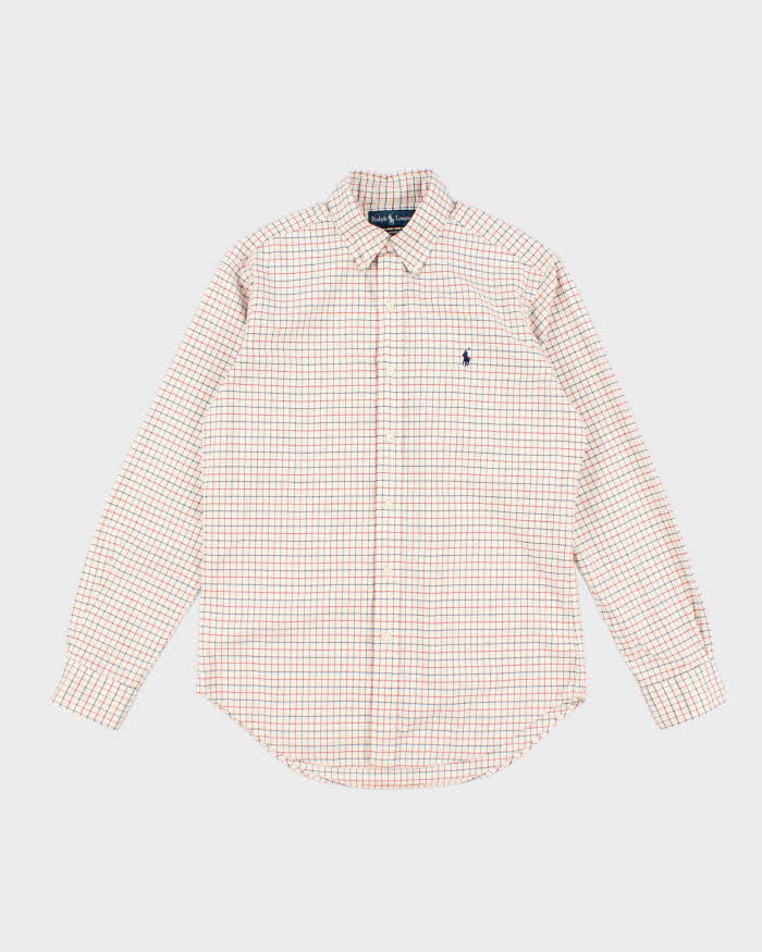 Men's Cream Ralph Lauren Checked Shirt - S
