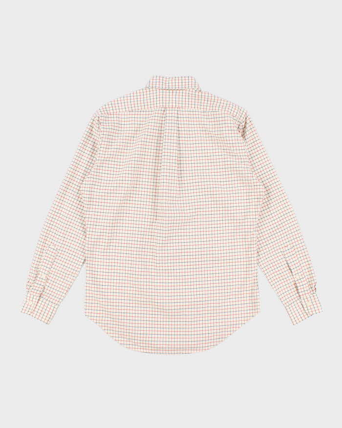 Men's Cream Ralph Lauren Checked Shirt - S