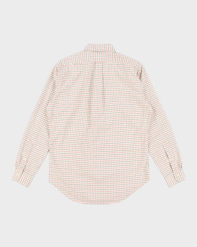 Men's Cream Ralph Lauren Checked Shirt - S