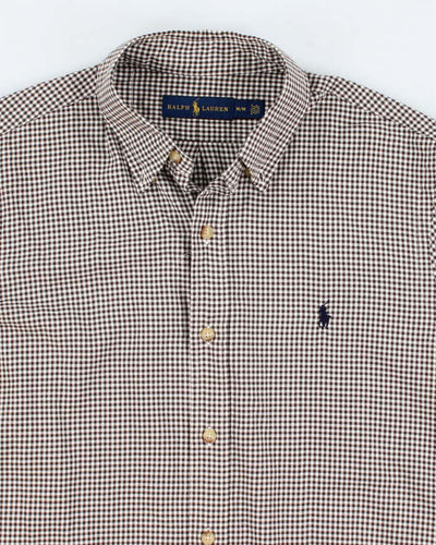 Mens Brown Ralph Lauren Checked Shirt - M