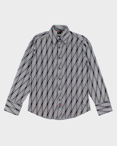 Mens Grey Diesel Patterned Shirt - M