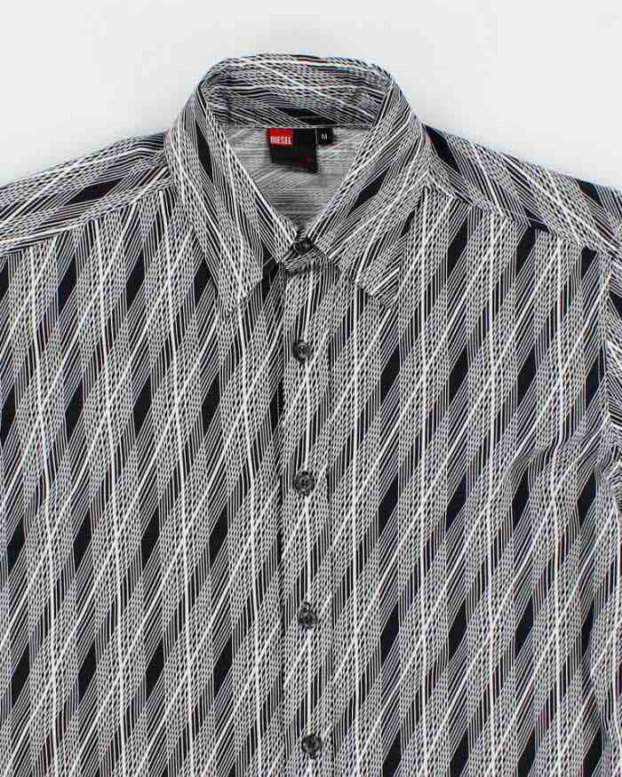 Mens Grey Diesel Patterned Shirt - M