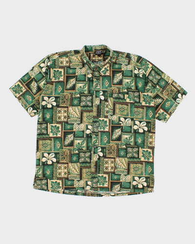 Men's Green Hawaiian Shirt - L