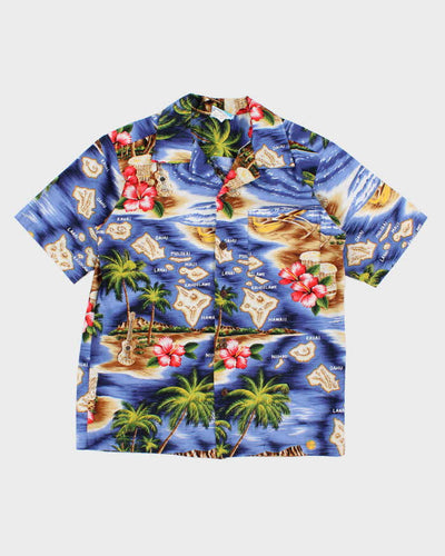 Men's Blue Hawaiian Shirt - XS