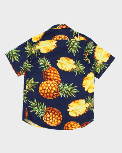 Mens Pineapple Print Hawaiian Shirt - M