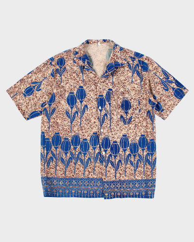 Men's Blue Hawaiian Shirt - XL