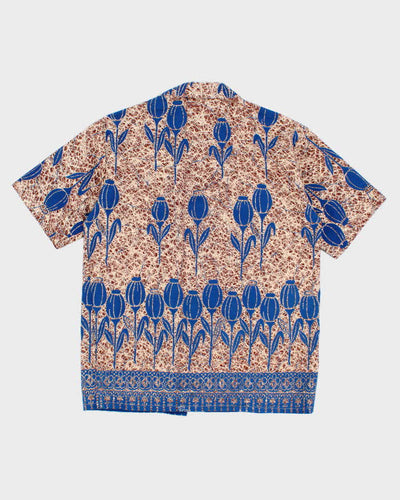 Men's Blue Hawaiian Shirt - XL
