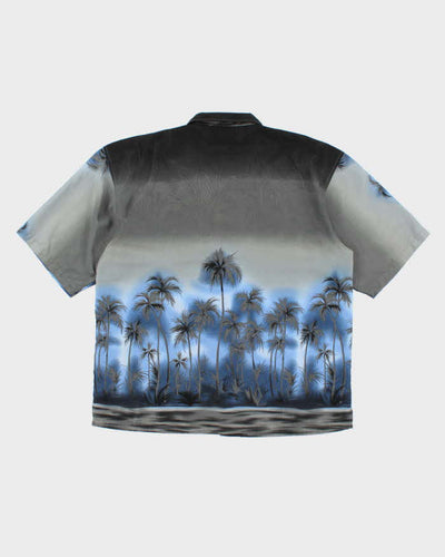 Mens Blue Hawaiian Shirt - XXL