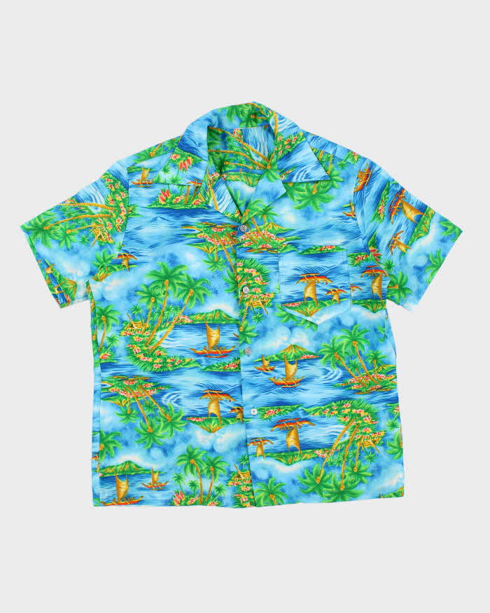 Mens Blue Hawaiian Shirt - M