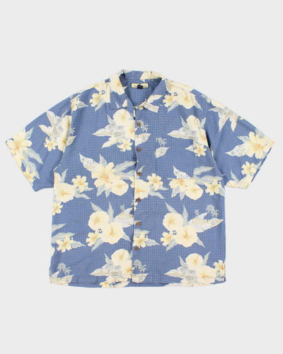 Mens Blue Tommy Bahama Silk Hawaiian Shirt - XL