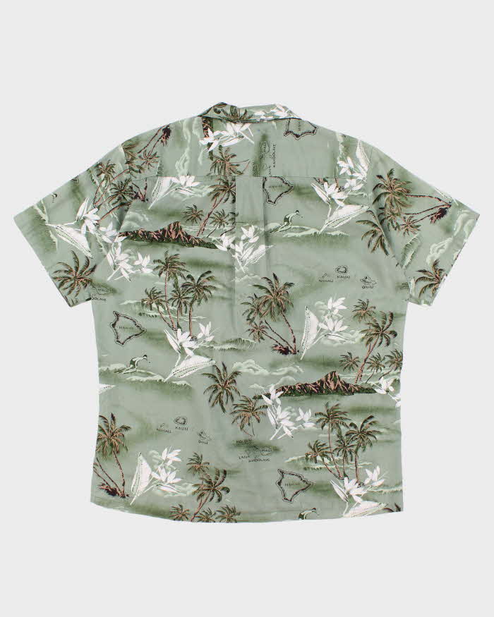 Mens Green Hawaiian Shirt - XL