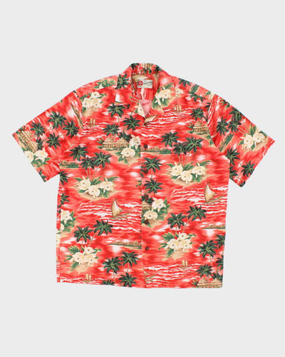 Mens Red Hawaiian Shirt - L