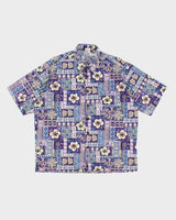 Mens Purple Hawaiian Shirt - XL