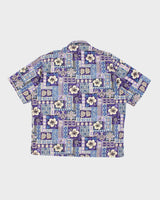Mens Purple Hawaiian Shirt - XL