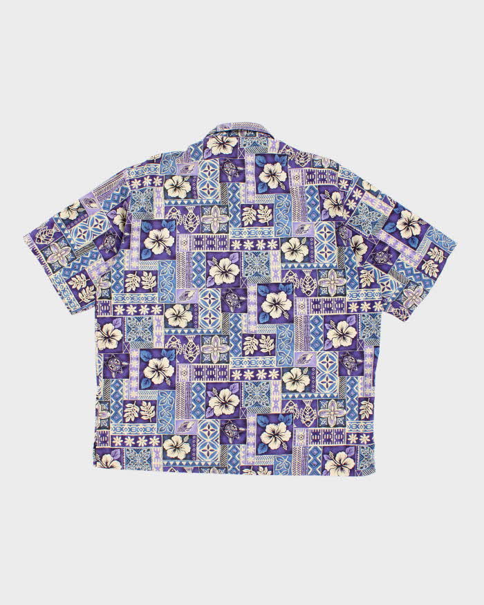Mens Purple Hawaiian Shirt - XL