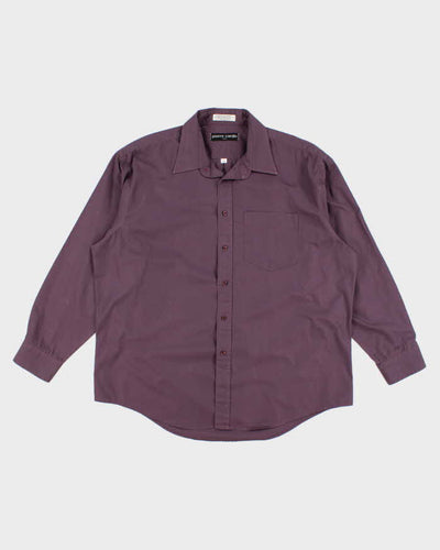 60s Vintage Men's Purple Pierre Cardin Shirt - XL
