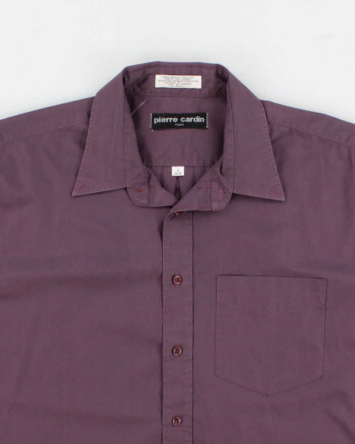 60s Vintage Men's Purple Pierre Cardin Shirt - XL